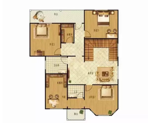 轻钢别墅312m²简美风格五居室 一不小心美出新高(图3) 轻钢别墅312m²简美风格五居室 一不小心美出新高(图3)