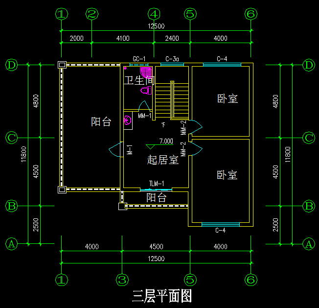 经典小三屋别墅户型推荐 带平面图(图4) 别墅平面图