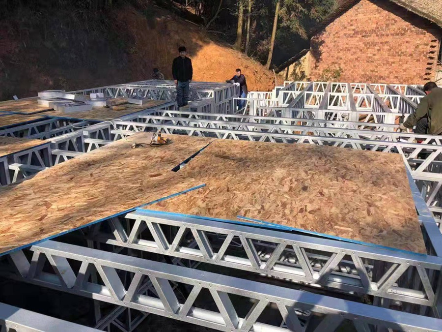 蚌埠轻钢别墅建筑施工 30万起建别墅 专注农村别墅(图2) 轻钢龙骨主体