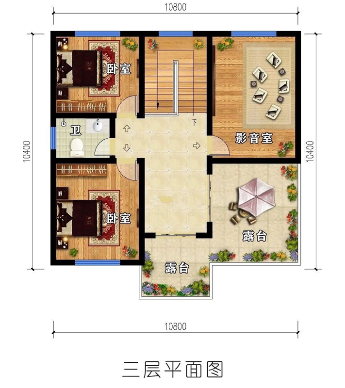 一百二十平方的轻钢别墅设计图(图11) 睿婕轻钢别墅