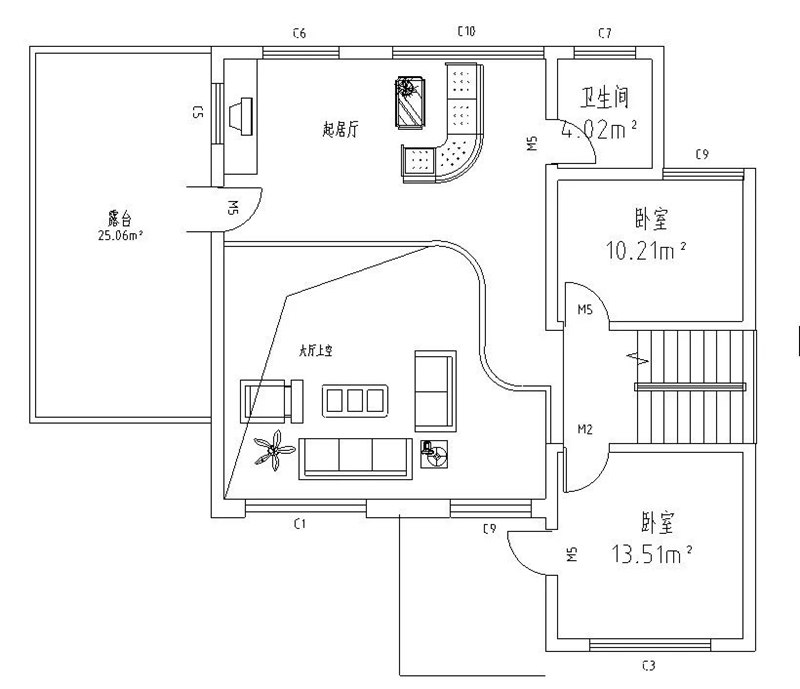 逢年过节整个家族都能住一起的容纳性超强的乡村三层自建别墅设计(图10) 睿婕轻钢别墅