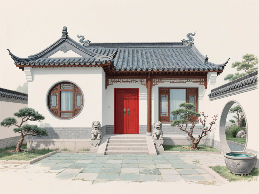 中式古典风格轻钢别墅