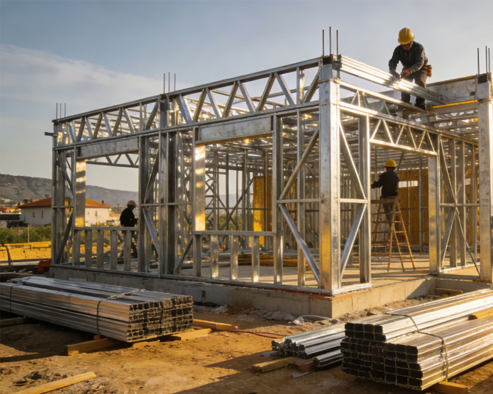 汉良6套轻钢别墅出口黑山：用品质征服客户挑剔(图2)