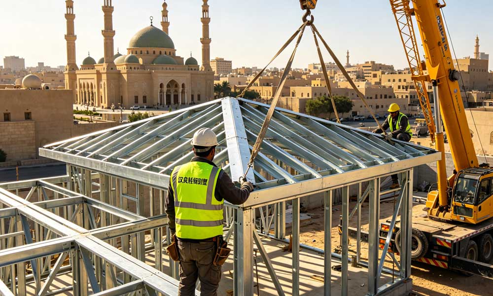 汉良睿婕：针对中东高温环境的隔热轻钢别墅解决方案(图1)