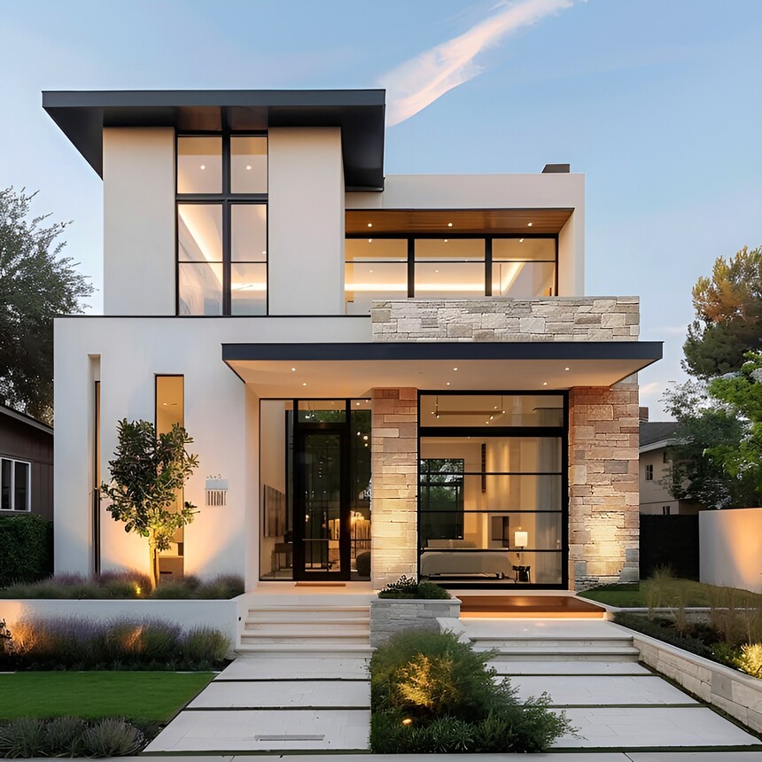 汉良现代简约轻钢别墅，这才是年轻人想要的家(图3)