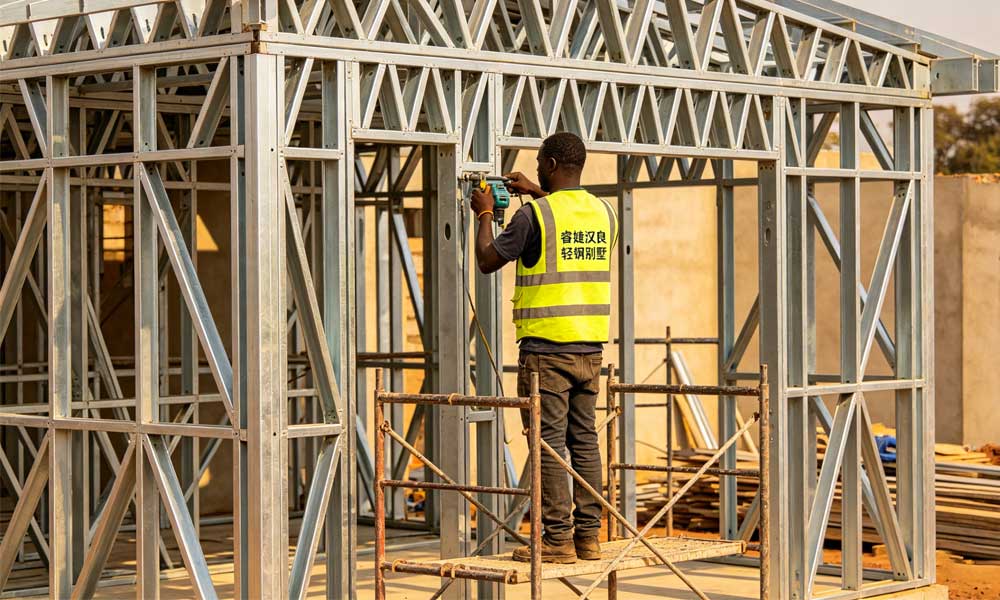 睿婕轻钢别墅+光伏储能：出口非洲，彻底解决开发商缺电焦虑(图1)