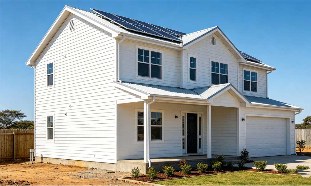 为什么非洲开发商首选睿婕轻钢别墅？自带光伏储能，告别柴油发电机  (图1)