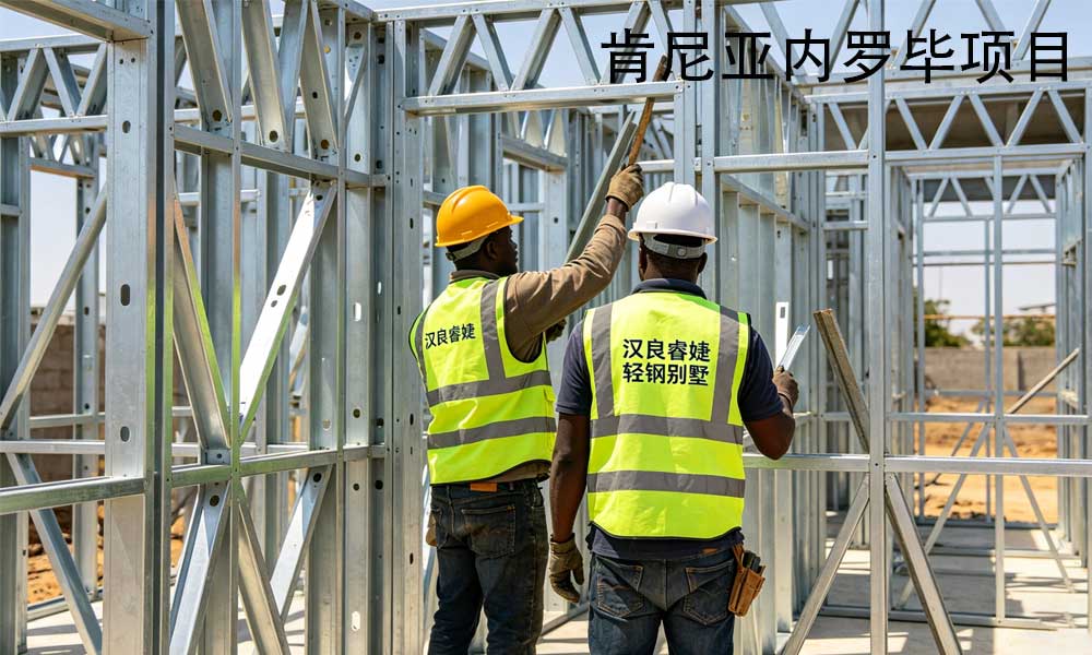 非洲商业建筑新宠：汉良睿婕轻钢别墅搭配光伏储能，省电又可靠(图1)